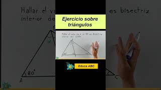 Resolviendo ejemplos de bisectriz interior matemática maths matematicas [upl. by Nylhsa624]