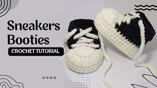 Crochet Sneakers Baby Booties for beginners Easy Fast Crochet Tutorial  How to [upl. by Oyr]