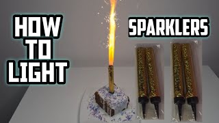 HOW TO LIGHT SPARKLER CANDLE  SPARKLERS  FIREWORKS CANDLES  SHORTS [upl. by Gaylor]