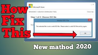 How to solve windows 7 USB tool the selected file is a not valid iso file [upl. by Coppins]