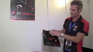 Gamescom 2014 MSI X99 SLI Plus amp X99S Gaming 9 AC Motherboards English [upl. by Marena]