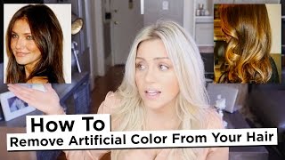 DIY  How to Remove Artificial Color from your hair Including Reds and Intense Dark Colors [upl. by Ainattirb366]