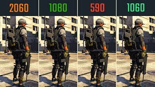 RTX 2060 vs GTX 1080 vs RX 590 vs GTX 1060 The Division 2 BETA [upl. by Nottarts]