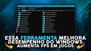 ESSA FERRAMENTA MELHORA O DESEMPENHO DO WINDOWS E AUMENTA FPS EM JOGOS  OPTIMIZER [upl. by Adnaram]