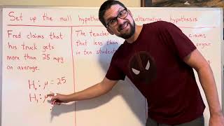 Null Hypothesis and Alternative Hypothesis Setup [upl. by Yreme]