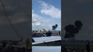 Military plane  ￼ explosion ￼ Oshkosh airventure Day 3 [upl. by Jaquelin]