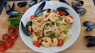 EP 3  Spaghetti allo scoglio  Italy  SEAFOOD SPAGHETTI [upl. by Wolfy]