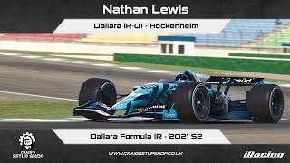 iRacing  21S2  Dallara iR01  Dallara Formula iR  Hockenheim  NL [upl. by Bass]