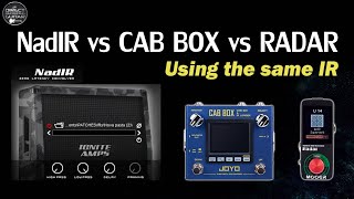 RADAR vs CAB BOX vs NadIR using the same IR [upl. by Alma87]