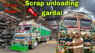 Scrap unloading gardai bijay shree steel maa [upl. by Mobley253]