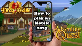 How to play Adventure QuestBattleonDragonFableAQWorlds on AndroidApple mobile devices 2023 [upl. by Annahgiel871]