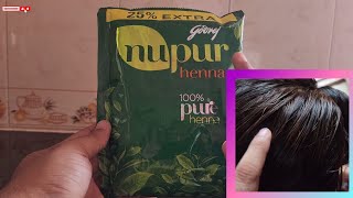 Godrej Nupur 100 Pure Henna Powder for Hair Colour Mehandi  Review [upl. by Lillis]