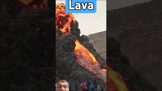 Lava liquid volcano volcanicisland lava volcanoisland fire volcanic travel iceland nature [upl. by Sedinoel669]