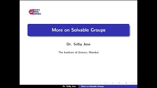 Group Theory Lecture 21 More on Solvable Group [upl. by Yvonner]