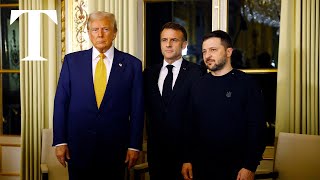 Donald Trump meets Macron and Zelensky for talks in Paris [upl. by Yona]