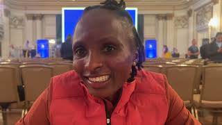 Hellen Obiri Believes She’s In The Best Shape Of Her Marathoning Career Before Boston Marathon 2024 [upl. by Ongun]