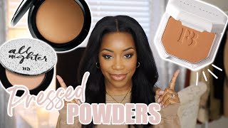 BEST PRESSED POWDERS FOR BROWN amp DARK SKIN  SKIN PREP TIPS  NO FLASHBACK  Andrea Renee [upl. by Auqinot]