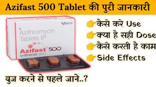 azifast 500mg tablet uses  price  composition  dose  side effects  review  in hindi [upl. by Angadresma]