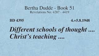 BD 4395  DIFFERENT SCHOOLS OF THOUGHT  CHRIST’S TEACHING [upl. by Latrell]