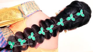 LATEST BRIDAL HAIRSTYLE  EASY BRIDAL HAIR  QUICK HAIRDO  INDIAN BRIDE HAIRSTYLE [upl. by Anecuza]