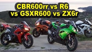 Honda CBR600rr vs R6 vs ZX6r vs GSXR600  6 Reasons To Get a CBR600rr 20072015 [upl. by Essa]