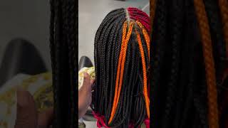 Box braids hairstyle 3 colors combo [upl. by Esbenshade]