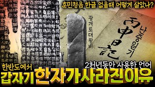 대한민국에서 갑자기 한자가 사라진 이유 훈민정음 한글 없을때 어떻게 살았나 한자를 버린 나라들과 국민들의 생각은 어떻게 지배당하는가 역사를 믿음으로 배우는 나라 [upl. by Oelak]