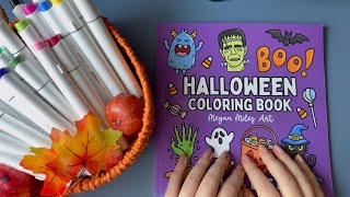 ASMR Whisper  Lets Color EVERY Page Of The Halloween Book Together pt1 🔮🖤👻 [upl. by Culberson513]