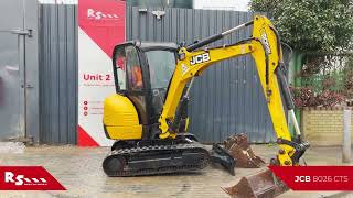 JCB 8026 CTS  28T MINI EXCAVATOR  RS MACHINERY HIRE AND SALE [upl. by Alyss393]