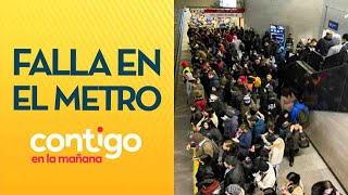 PARADEROS LLENOS Caos en Santiago tras falla en línea 5 del Metro  Contigo en la Mañana [upl. by Ekaj]