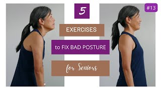 5 Exercises to Fix Bad Posture for Seniors [upl. by Ader]