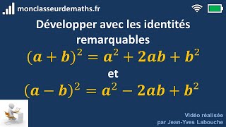 Développer avec les identités remarquables ab² et ab² [upl. by Adnouqal719]