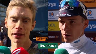 Tadej and I were not happy  Remco Evenepoels raw interview after Stage 9 [upl. by Beltran]