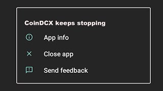 How To Fix CoinDCX App Keeps Stopping Error in Android system [upl. by Leagiba]