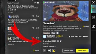 Escape Room  How To Escape From Room In Pubg Mobile  Code8027306  Escape Room Tips And Tricks [upl. by Soutor287]