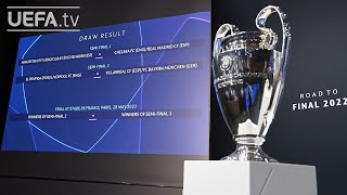 202122 UEFA Champions League quarterfinal and semifinal draw [upl. by Ococ]