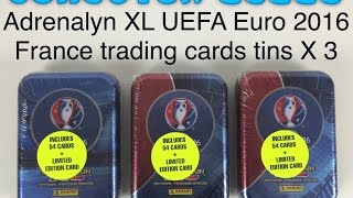 Adrenalyn XL UEFA Euro France 2016 trading cards collectors tins X 3 opened panini [upl. by Kenny]