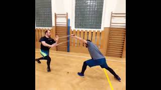 European swordfight combat  lefthand variations 16 shorts sword skills action [upl. by Muffin]