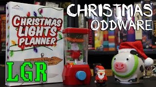 LGR Oddware  Christmas Crap USB Cow Xmas Lights Planner etc [upl. by Enert]