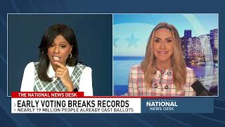 Lara Trump celebrates Republicans apparent lead in early voting numbers [upl. by Attolrahc]