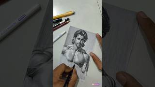 Hritik roshan Art Sketch Artist How to drawing realistic face pancil sketch shorts art [upl. by Ydal]