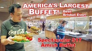 Americas Largest Buffet Eating at an Extravagantly Humble Amish Buffet at Shady Maple Smorgasbord [upl. by Aihc]