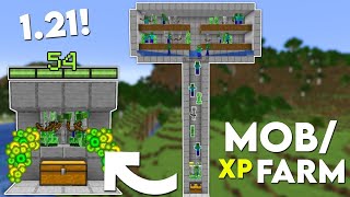 Minecraft EASY MOB XP FARM TUTORIAL 121 Without Mob Spawner [upl. by Pendleton]