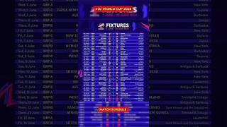 T20 World Cup Schedule 2024  t20 world cup 2024 schedule  t20 world cup schedule  t20 world cup [upl. by Noleta]