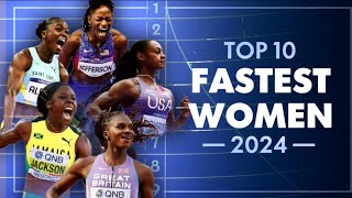 Year End Review  Top 10 Fastest Women In 2024  Sports League [upl. by Lessur]