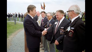 President Reagan speaks at the 40th Anniversary of DDay quotThe Boys of Pointe du Hocquot [upl. by Berghoff]