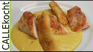 Hähnchenbrust auf Currysoße  Rezept für fruchtige Currysauce [upl. by Sirromad]