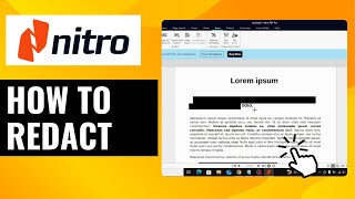 How To Redact in Nitro PRO  StepbyStep Guide [upl. by Ayila]