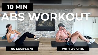 10 Minute Ab Workout No Equipment  Weighted Abs [upl. by Aramoy]