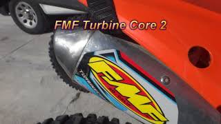 FMF TurbineCore 21 vs 2 sound test 2020 KTM XCW TPI [upl. by Frazer866]